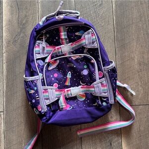 Pottery Barn Kids Mackenzie Rainbow Heart Galaxy Glow-in-the-Dark Backpack